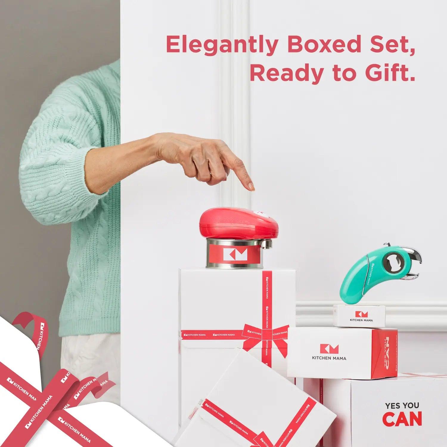 Family & Mentors Tribute Pack: One-Touch Electric Can Opener & Epic One Opener Set - Kitchen Mama