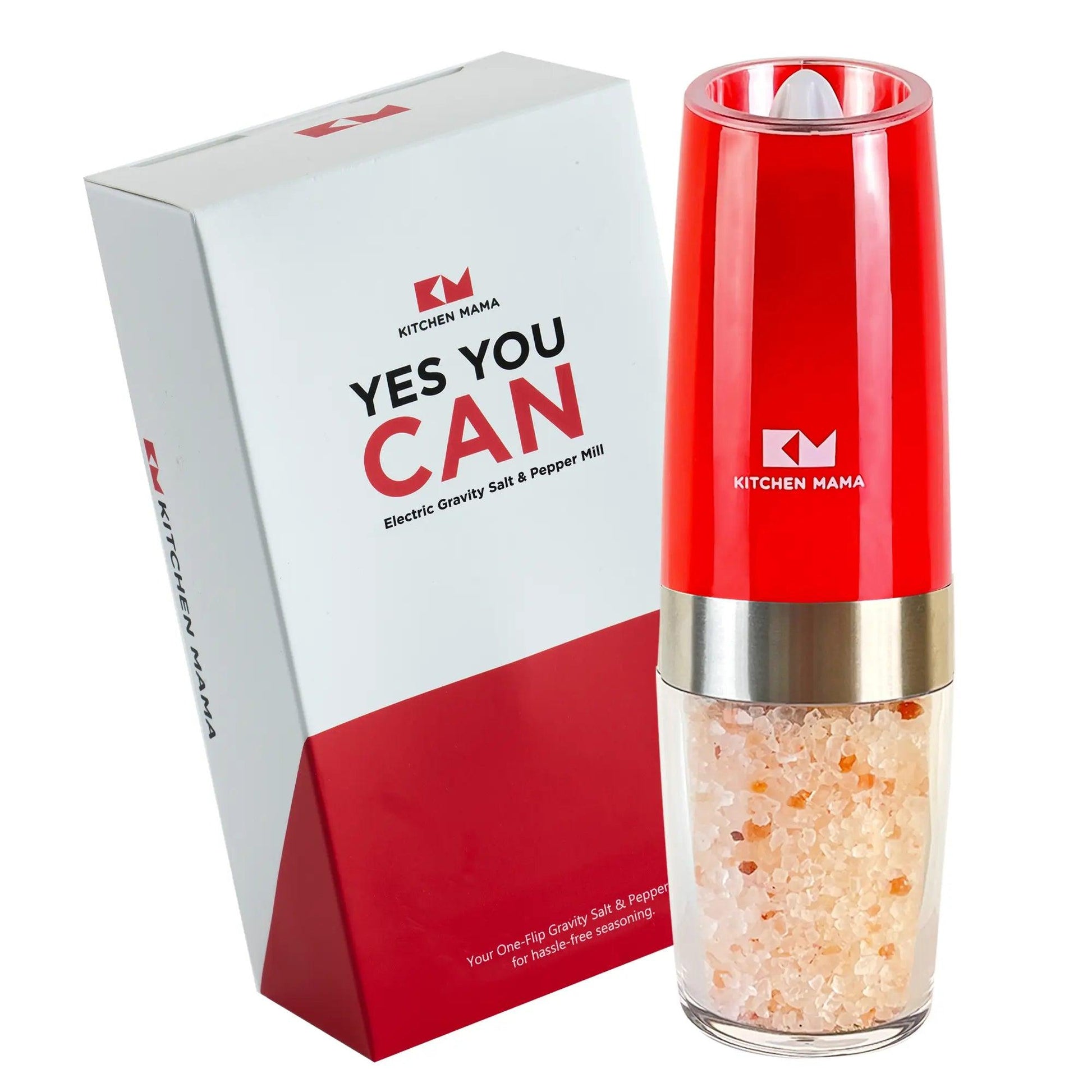 One-Flip Gravity-Triggered Electric Salt / Pepper Grinder - Kitchen Mama