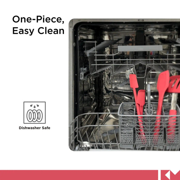 Silicone Jar & Can Spatulas, SP0420-R, Red, one-piece easy clean